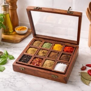 Wooden Spice Box for Kitchen