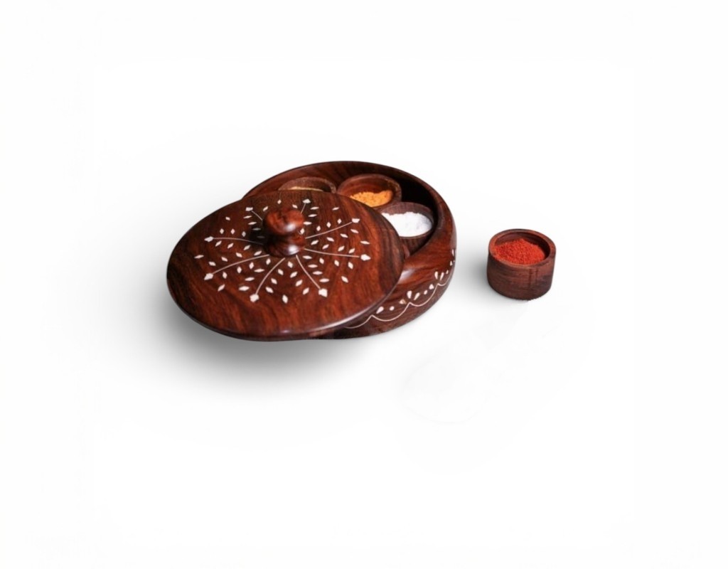 Sheesham wood Spice Box - Image 6