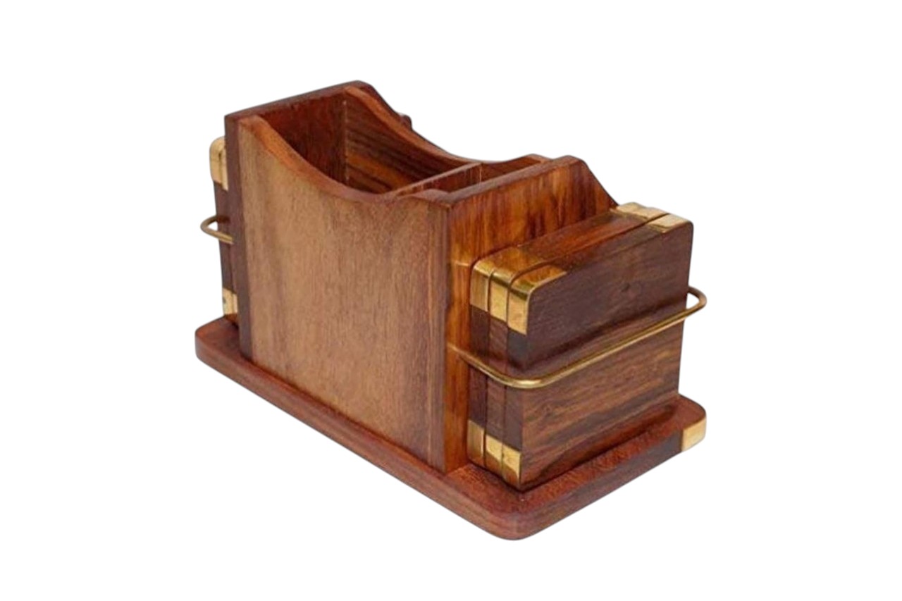 Business Card Holder with Coasters Set - Image 2