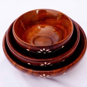 Wooden Bowl Set of 3
