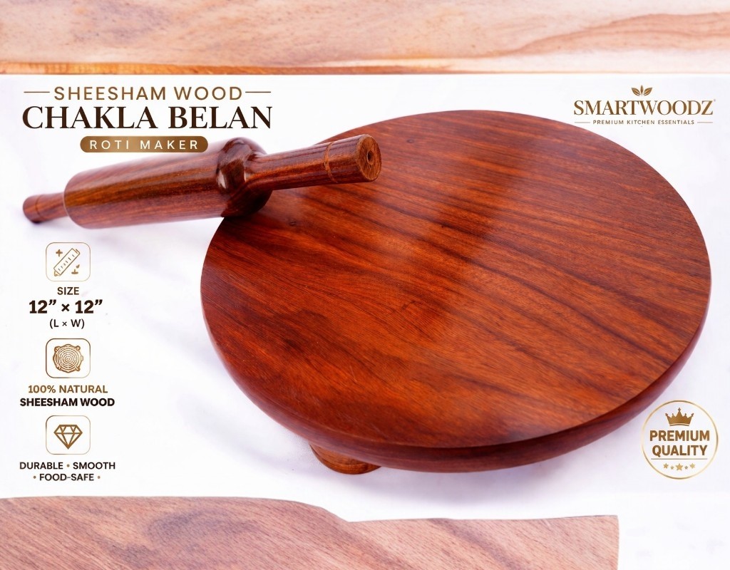 Wooden Chakla Belan Set (12 Inches) - Image 2