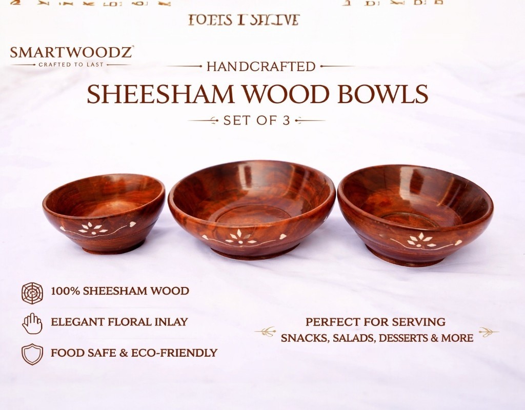 Wooden Bowl Set of 3 - Image 3
