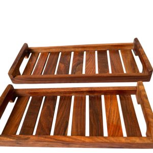 Wooden Serving Trays with Handles