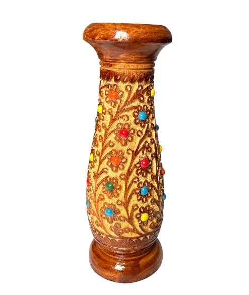 Wooden Flower Vase