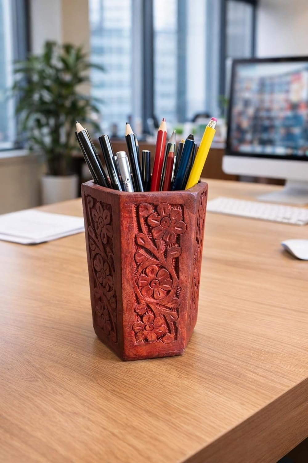 Wooden Pen Holder