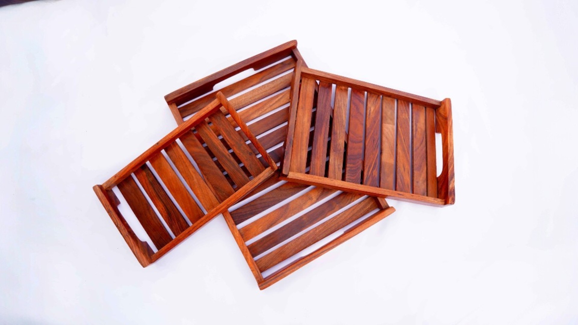 Wooden Serving Trays with Handles - Image 4