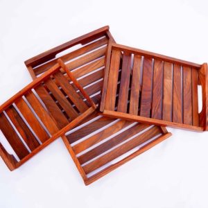 Wooden Serving Trays with Handles